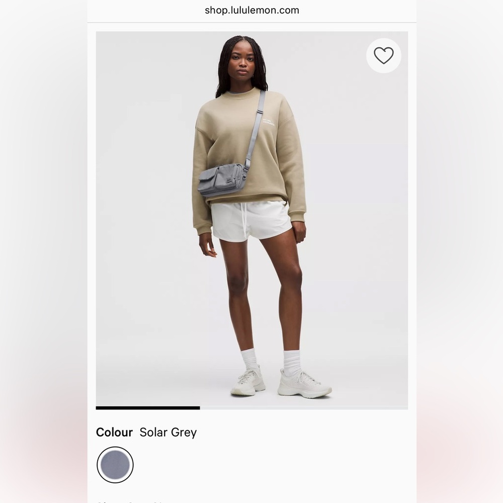 Lululemon Athletica Solar Grey Crossbody Bag